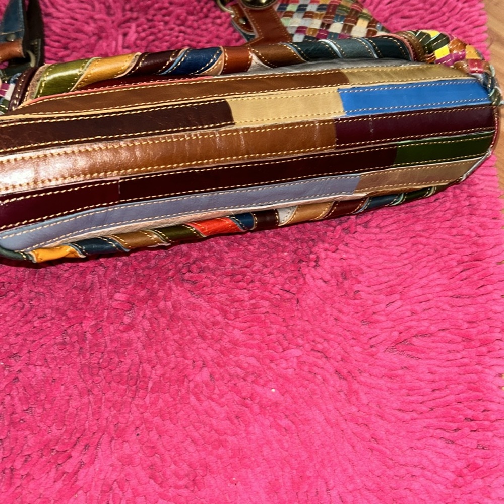 Gorgeous Multi Colored Ameri Leather Hobo Bag! - image 2